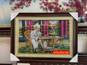 Tranh Bác Hồ, tranh Bác Hồ ngồi làm việc