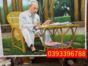 Tranh Bác Hồ, Tranh Bác Hồ ngồi ghế mây