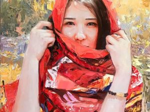 Tranh chân dung - Tranh chân dung cô gái sơn dầu