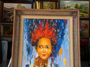 Tranh chân dung - Tranh chân dung cô gái sơn dầu