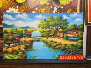 Tranh đồng quê - Tranh sơn dầu đồng quê