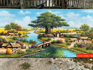 Tranh phong cảnh đồng quê Việt Nam