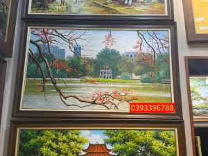 Tranh Hồ Gươm, tranh Hồ Gươm - Tháp Rùa Hà Nội