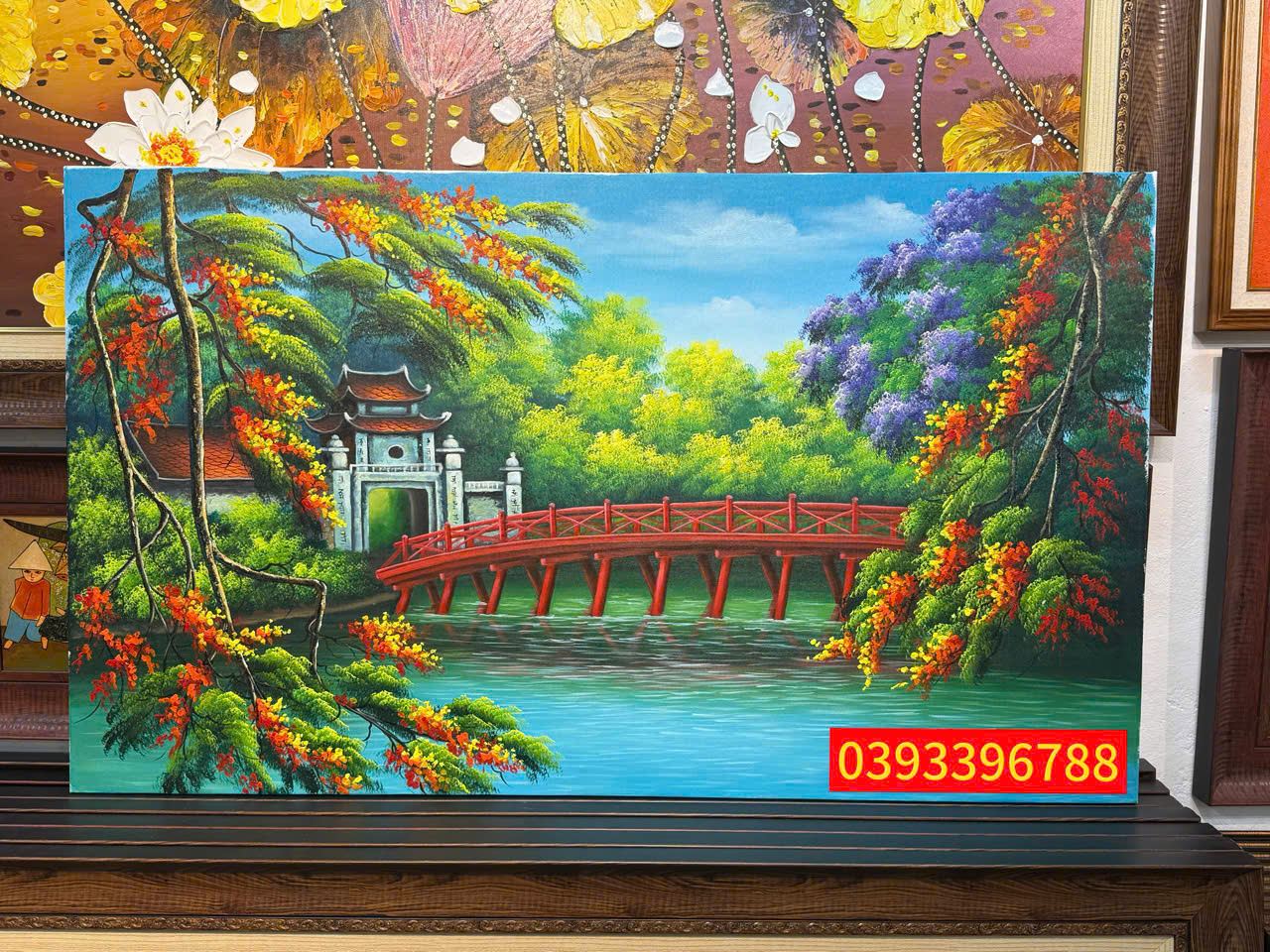 Tranh Hồ Gươm - Tháp Rùa Hà Nội