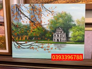 Tranh Hồ Gươm, tranh sơn dầu Hồ Gươm