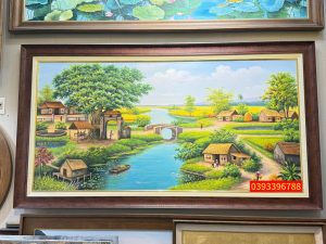 Tranh phong cảnh đồng quê sơn dầu HD1