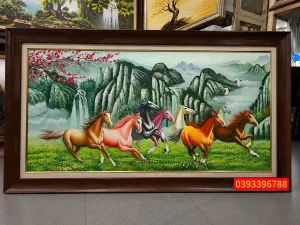 Tranh Mã Đáo Thành Công Sơn Dầu Đẹp