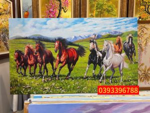 Tranh mã đáo thành công - Tranh sơn dầu phong thuỷ