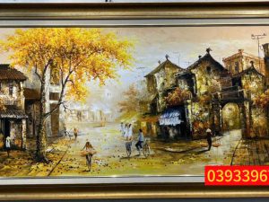 Tranh sơn dầu phố cổ Hà Nội - Tranh sơn dầu phong cảnh