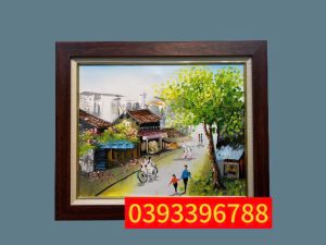 Tranh phố cổ Hà Nội - Tranh sơn dầu phong cảnh đẹp