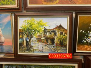 Tranh phố cổ - Tranh sơn dầu Hà Nội, tranh phong cảnh