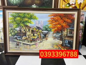 Tranh phố cổ Hà Nội - Tranh sơn dầu phong cảnh đẹp