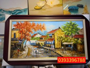 Tranh phố cổ - Tranh sơn dầu Hà Nội, tranh phong cảnh