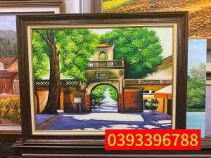Tranh phố cổ - Tranh sơn dầu Hà Nội, tranh phong cảnh