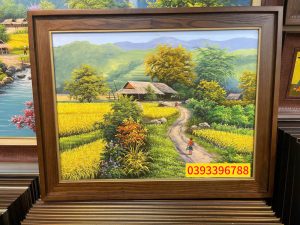 Tranh phong cảnh núi đồi Tây Bắc