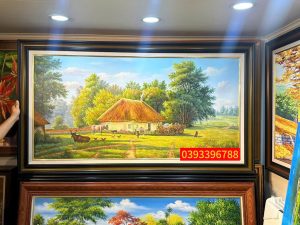 Tranh phong cảnh làng quê Châu Âu, tranh phong cảnh đẹp