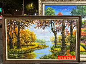 Bức tranh phong cảnh châu âu mùa thu