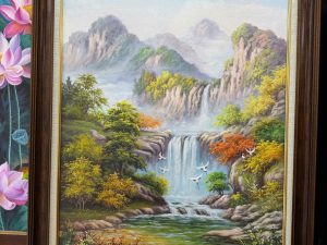 Tranh phong cảnh thiên nhiên núi non hùng vĩ