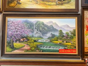 Tranh phong cảnh núi rừng Tây Bắc sơn dầu