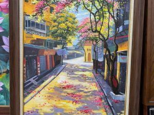Tranh phong cảnh đẹp, tranh phố cổ Hà Nội