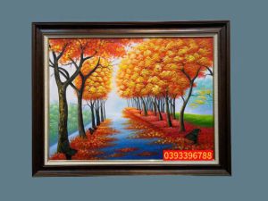 Tranh phong cảnh hàng cây, tranh sơn dầu phong cảnh đẹp
