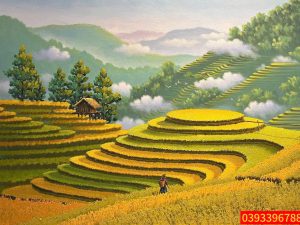 Tranh ruộng bậc thang, tranh phong cảnh tây bắc đẹp