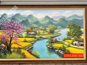 Tranh phong cảnh Tây Bắc đẹp, tranh sơn dầu phong cảnh