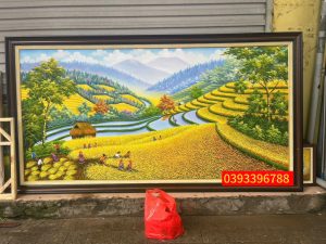 Tranh ruộng bậc thang đẹp - tranh phong cảnh thiên nhiên Tây Bắc