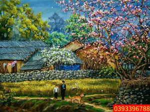 Tranh phong cảnh vùng cao - Tranh phong cảnh Tây bắc đẹp